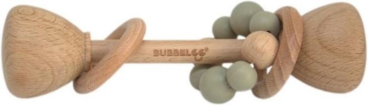 BUBBELOO™ WOODEN RATTLE (LINT)|RAMMELAAR|HOUT|BIJTRING|BPAVRIJ|SILICONEN|SPEELGOED|BABY|PEUTER